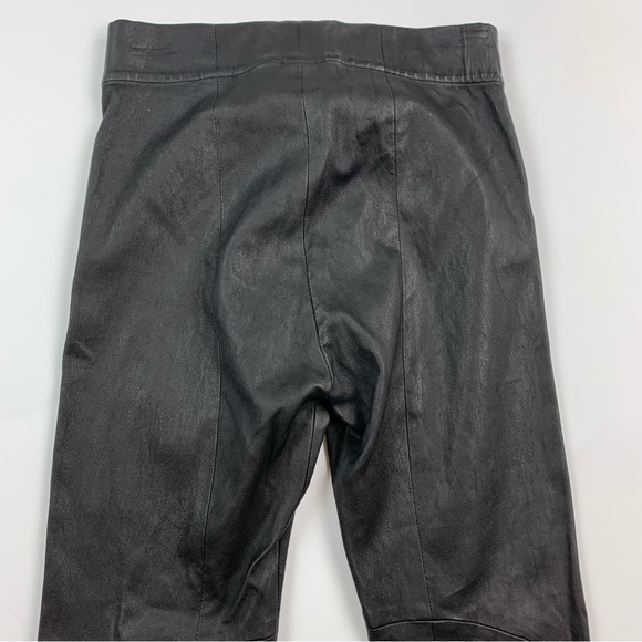ZERO + Maria Cornejo Black Leather One Seam Stretch Leather Pants Sz 4 - Picture 11 of 12
